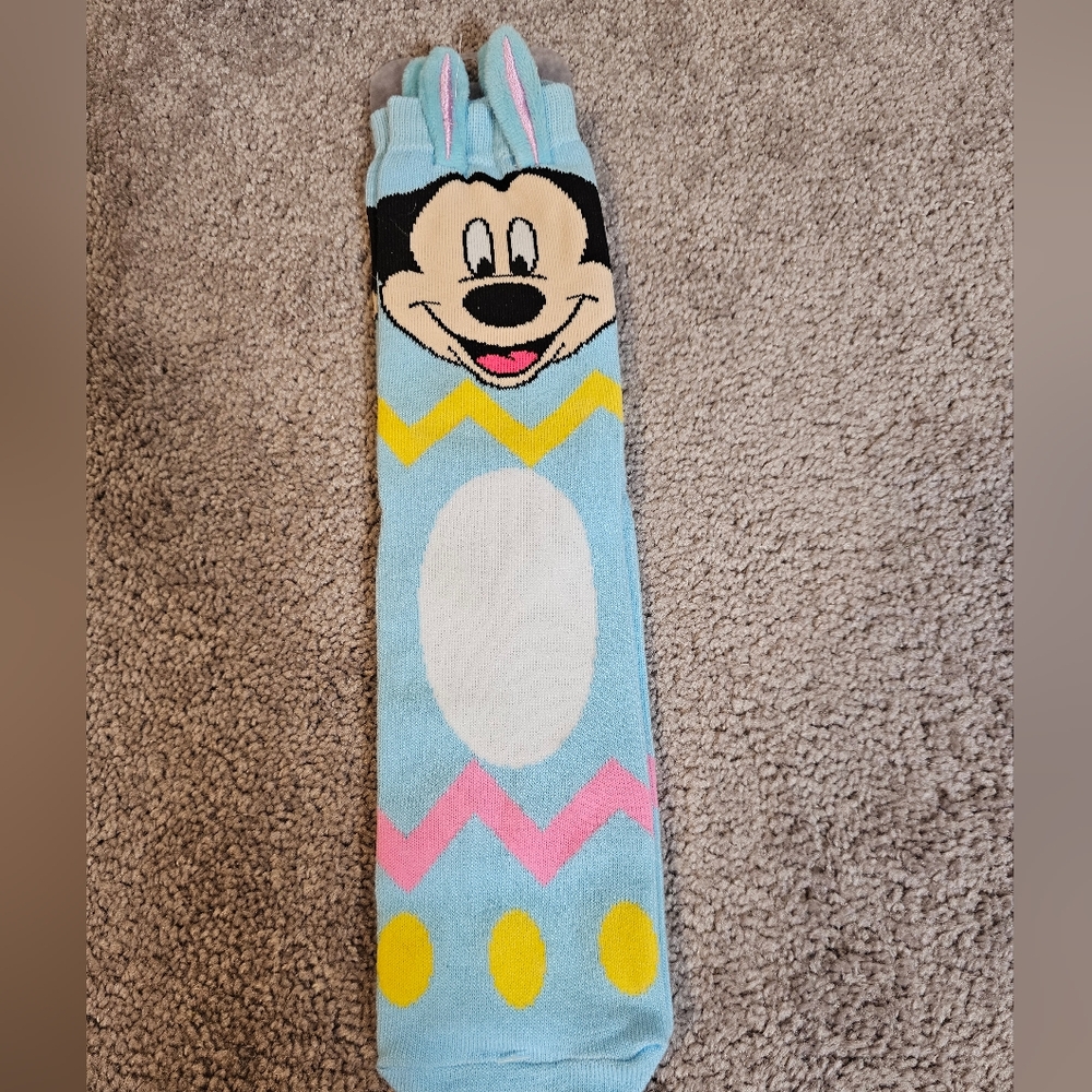 Disney Parks Mickey Mouse Easter Bunny Socks NWT